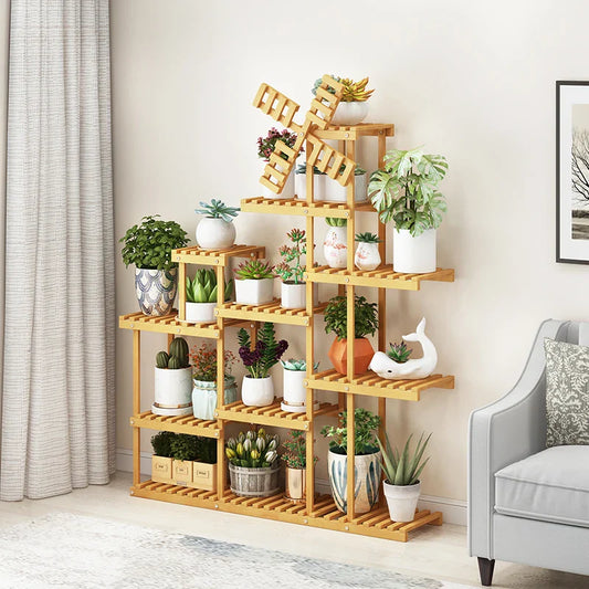 Stylish Balcony Plant Display Rack - Maximize Your Space!