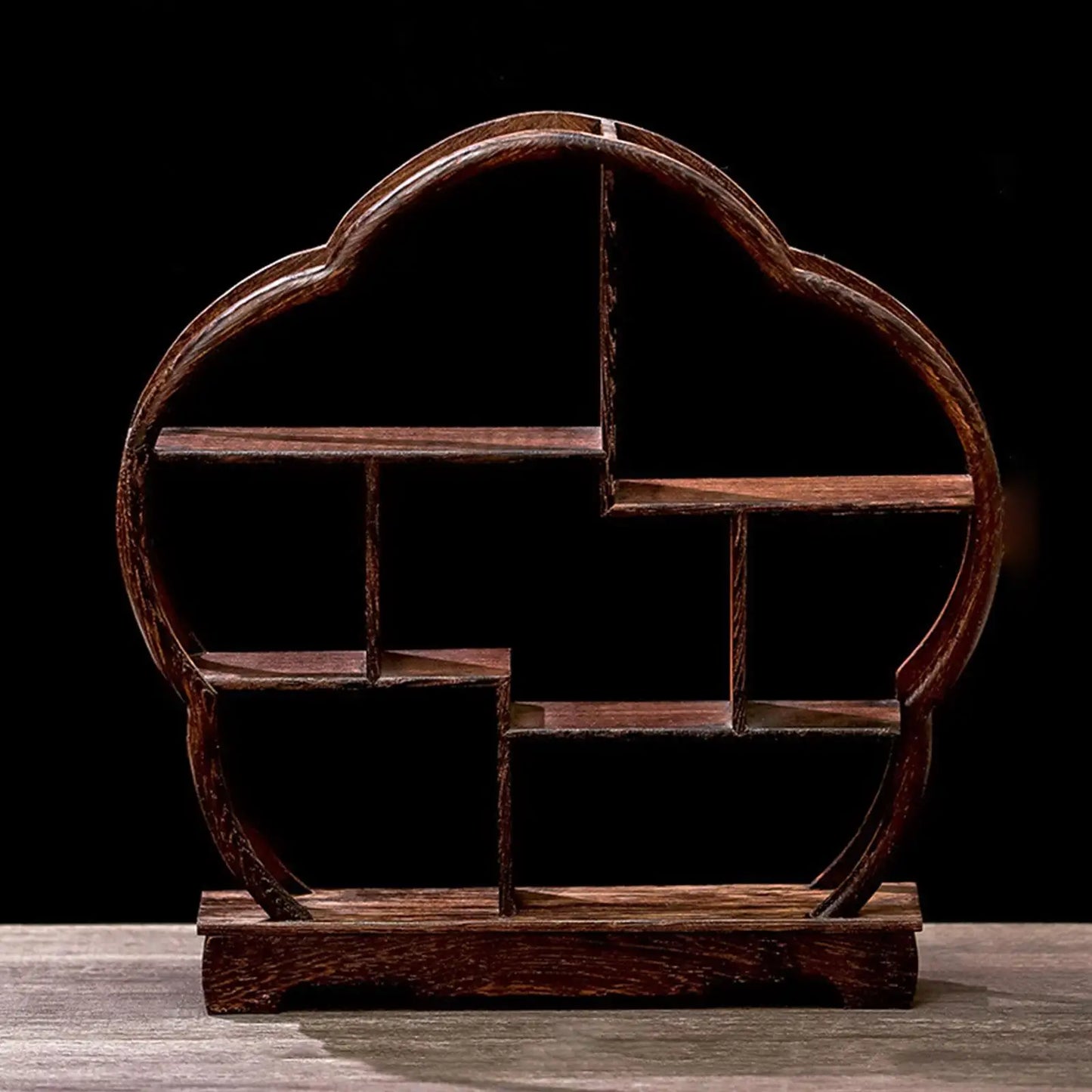 Tea Set Rack Elegant Wooden Display Stand Small Solid Wood Simple Tea Pot Holder for Miniatures Tea House Kitchen living room