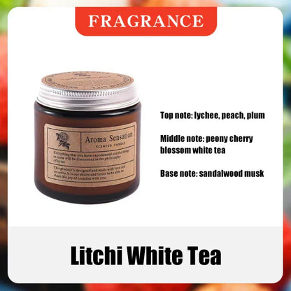 Bougie aromatique en cire de soja sans fumée – Cadeau élégant pour décoration d'intérieur.