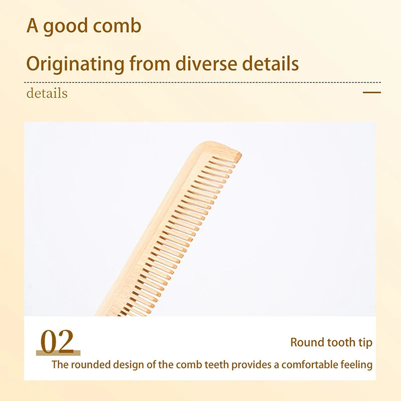 Eco-Friendly Bamboo Comb: Anti-Static Tool for Pros