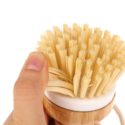 Eco-Friendly Bamboo Cleaning Brush for Effortless Kitchen Care