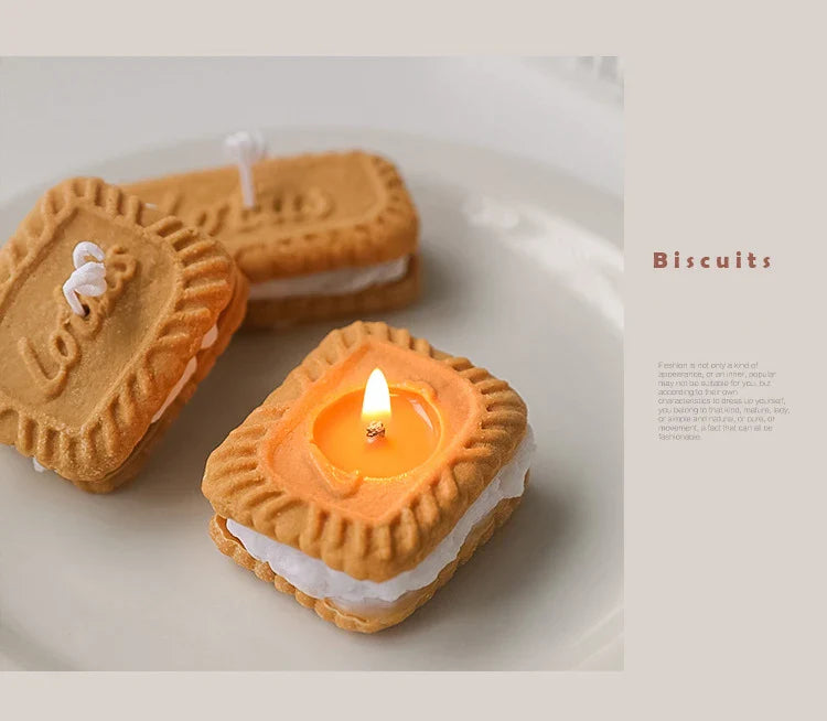 Handmade Biscuit Candle - Cozy Aromatherapy by [Brand Name]