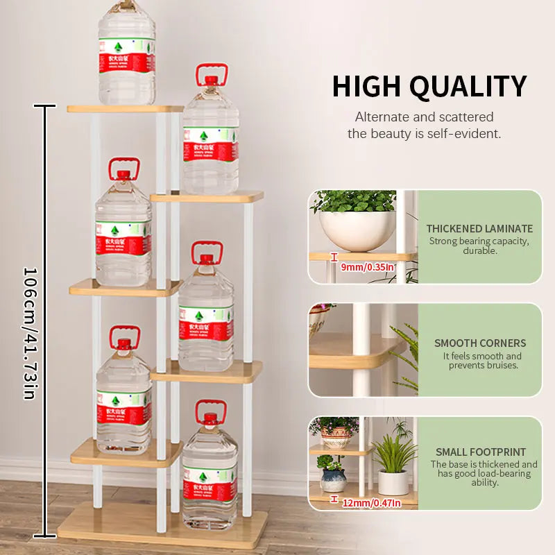 Wooden Plant Stand - Stylish 5/6/8 Tier Organizer for Garden Enthusiasts