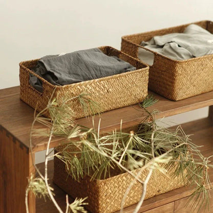 Eco-Friendly Seagrass Basket - Stylish Storage for Homes
