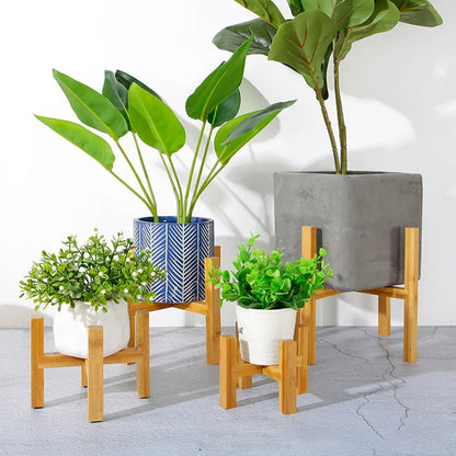 Elegant Wooden Plant Stand for Indoor Bonsai - Perfect Decor