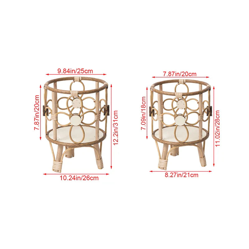 속이 빈 등나무 식물 스탠드 - 집 장식을 높여보세요!