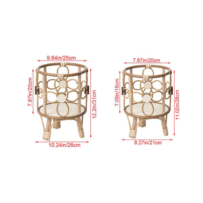 속이 빈 등나무 식물 스탠드 - 집 장식을 높여보세요!