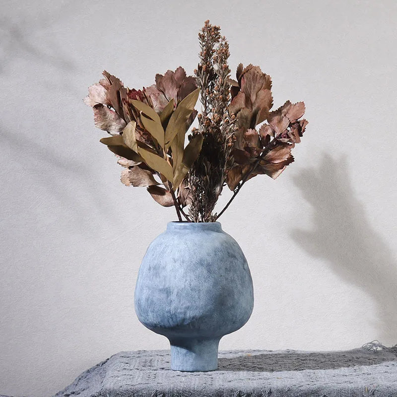 Handmade Ceramic Vase - Artisan Floral Elegance for Home