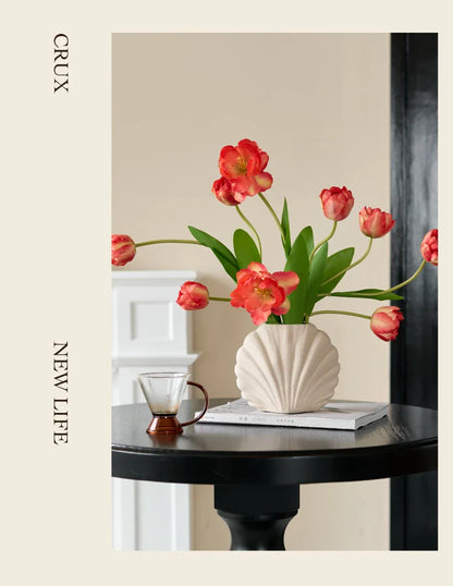 Vase à fleurs en céramique fait à la main | Accent de maison côtière