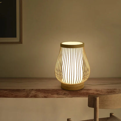 Eco-Friendly Bamboo Table Lamp - Warm Glow for Modern Spaces