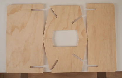 不规则木制儿童书架 - [品牌名称] 的趣味收纳盒