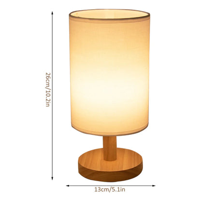 Eco-Friendly Wooden USB Table Lamp for Cozy Bedrooms