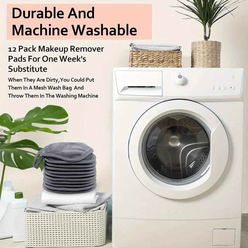 Lingettes réutilisables en microfibre pour un démaquillage sans effort - Solution de soins de la peau respectueuse de l'environnement