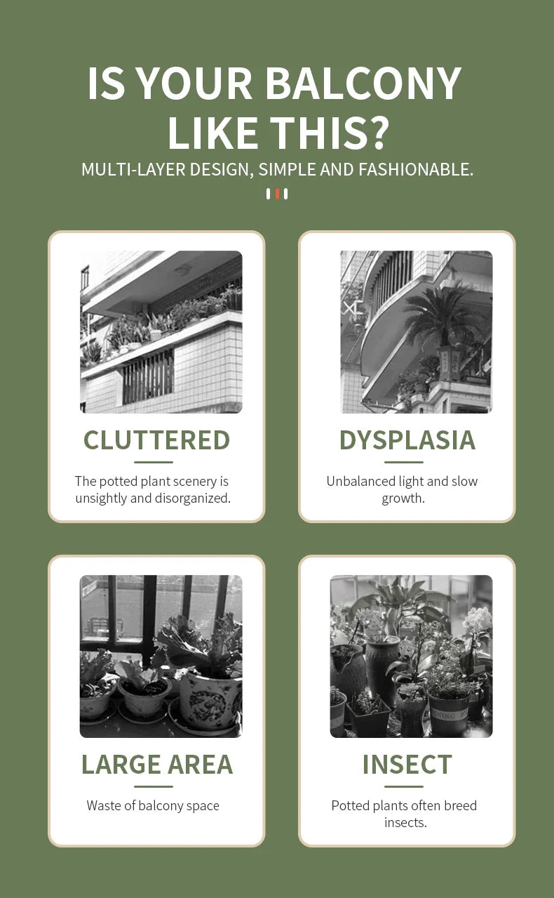 Wooden Plant Stand - Space-Saving Elegance for Flower Lovers