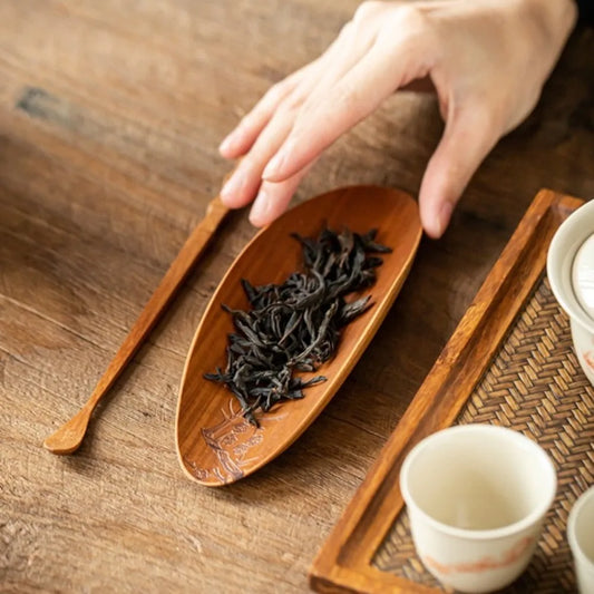 Juego de cucharas para té de bambú - Eleva tu preparación - Artesano ecológico