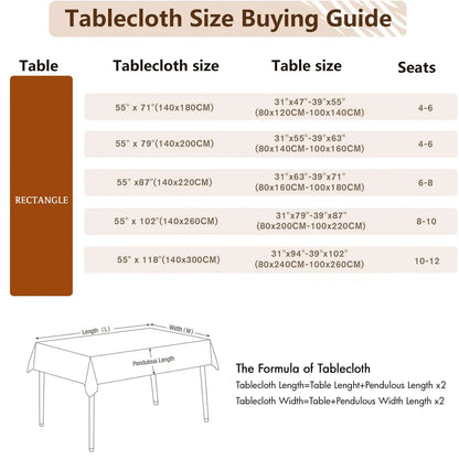 Battilo 防水亚麻棉桌布 – 提升用餐格调