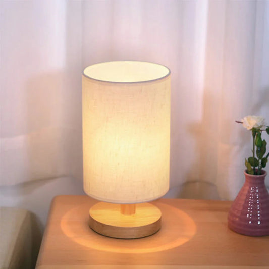 Eco-Friendly Wooden USB Table Lamp for Cozy Bedrooms