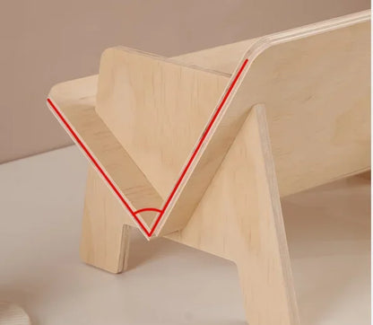 不规则木制儿童书架 - [品牌名称] 的趣味收纳盒