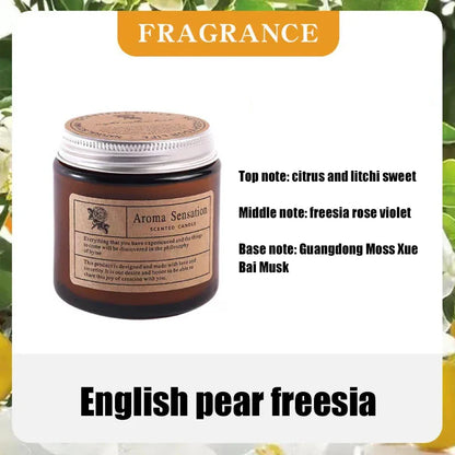 Bougie aromatique en cire de soja sans fumée – Cadeau élégant pour décoration d'intérieur.