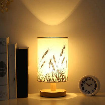 Eco-Friendly Wooden USB Table Lamp for Cozy Bedrooms