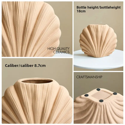 Vase à fleurs en céramique fait à la main | Accent de maison côtière