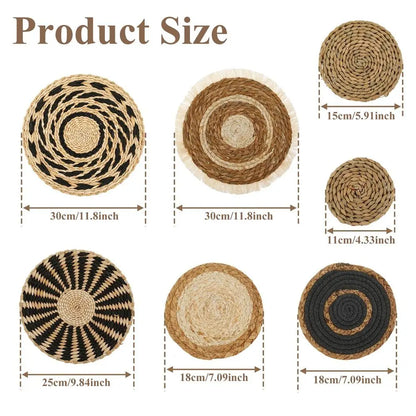 Cestini da parete Boho - Decorazioni in alghe intrecciate a mano per spazi eleganti