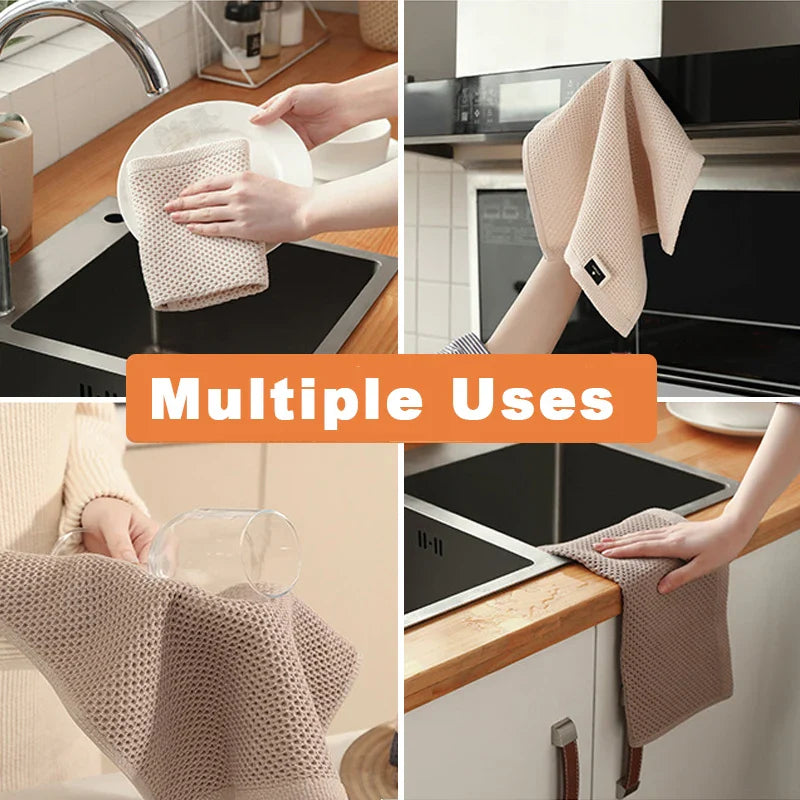 Super Absorbent Cotton Dishcloth - Soft & Stylish Kitchen Essential