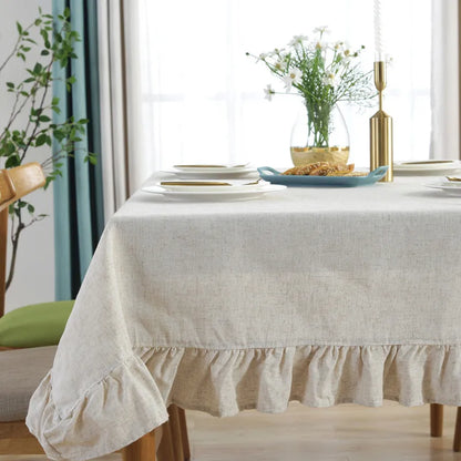 Linen Cotton Tablecloth - Elegant Dining by Rooted Living