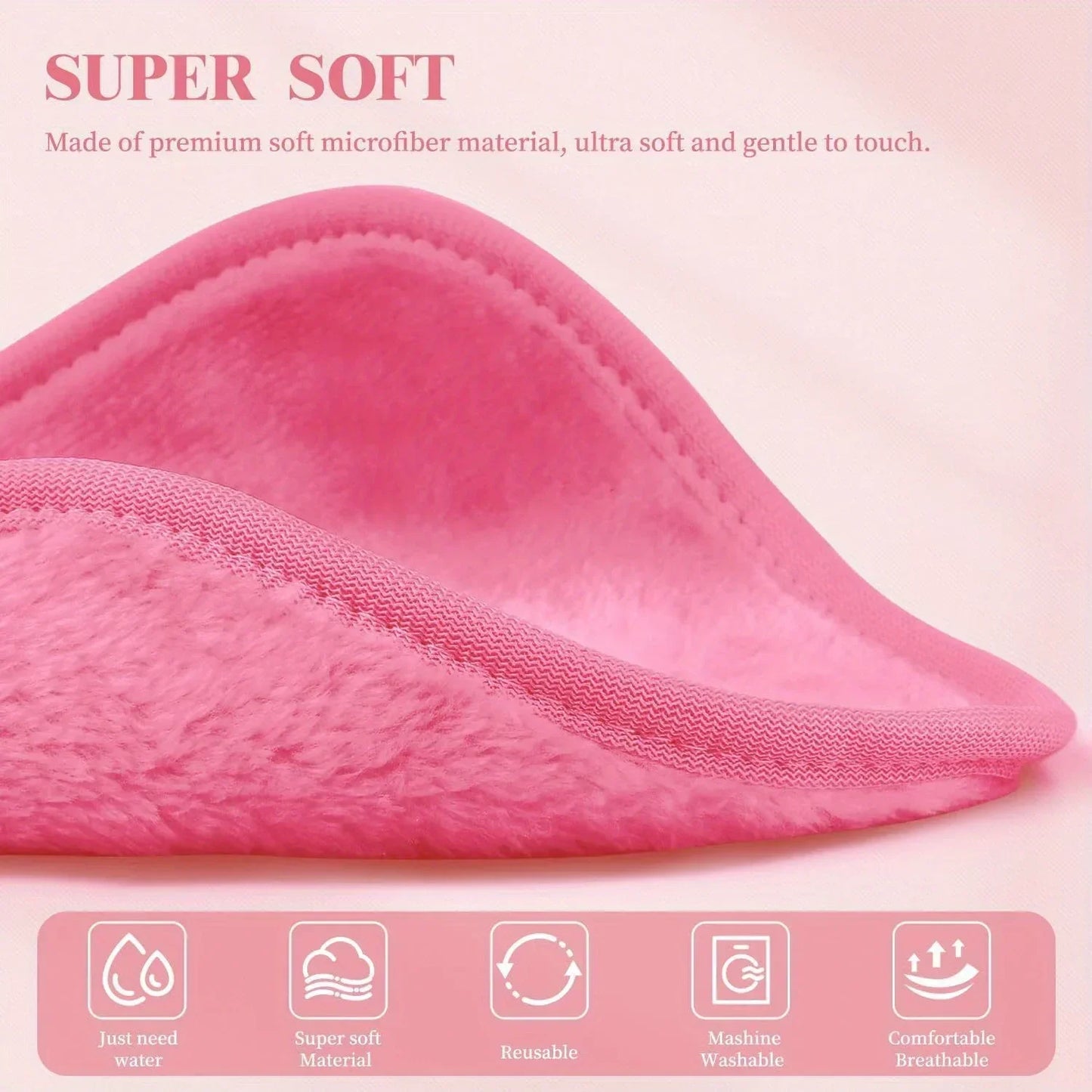 Lingettes réutilisables en microfibre pour un démaquillage sans effort - Solution de soins de la peau respectueuse de l'environnement