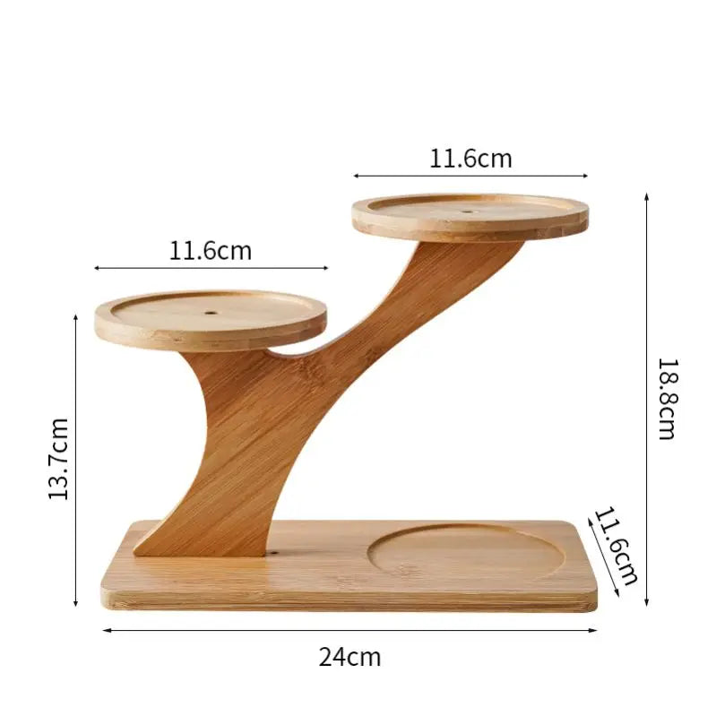 Wooden Plant Stand Flower Pot Base Holder Stool Indoor