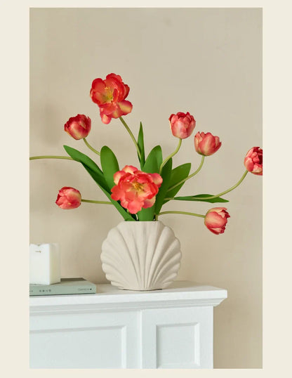 Vase à fleurs en céramique fait à la main | Accent de maison côtière