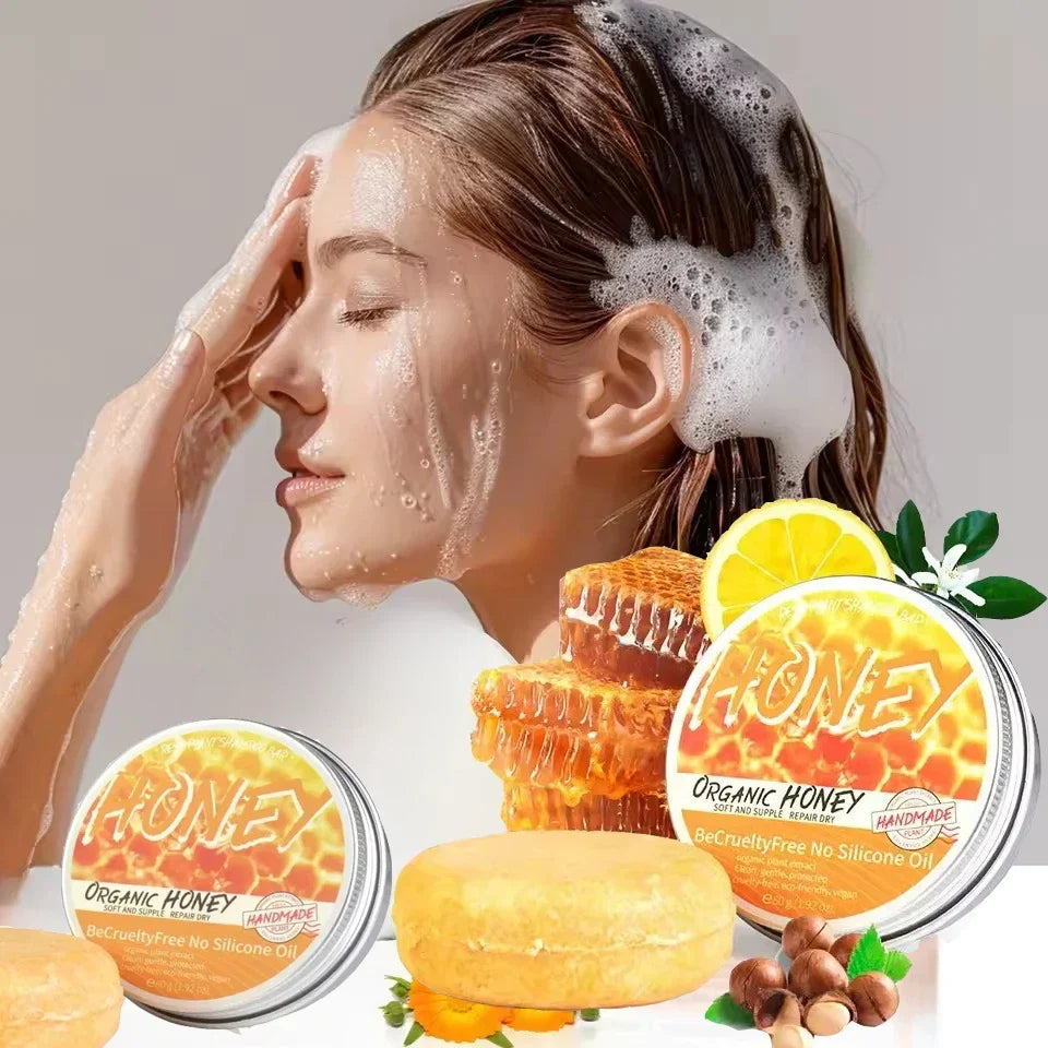 Natural Honey Shampoo - Soft, Dandruff-Free Hair by Rooted Living