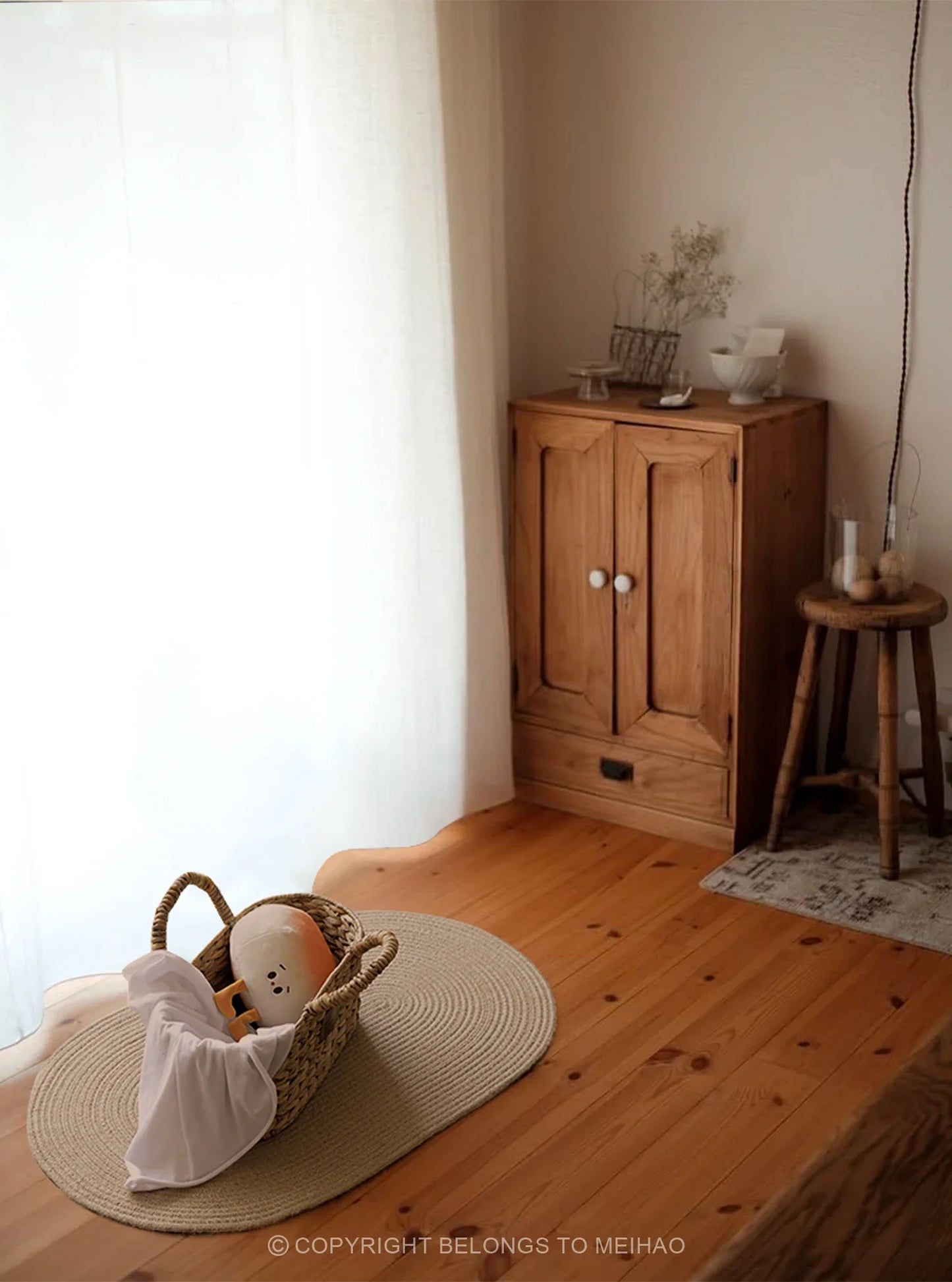 手工编织海草篮 - 环保家居收纳袋