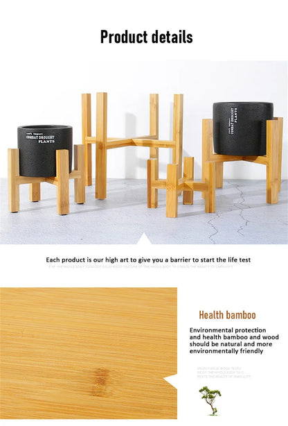 Elegant Wooden Plant Stand for Indoor Bonsai - Perfect Decor