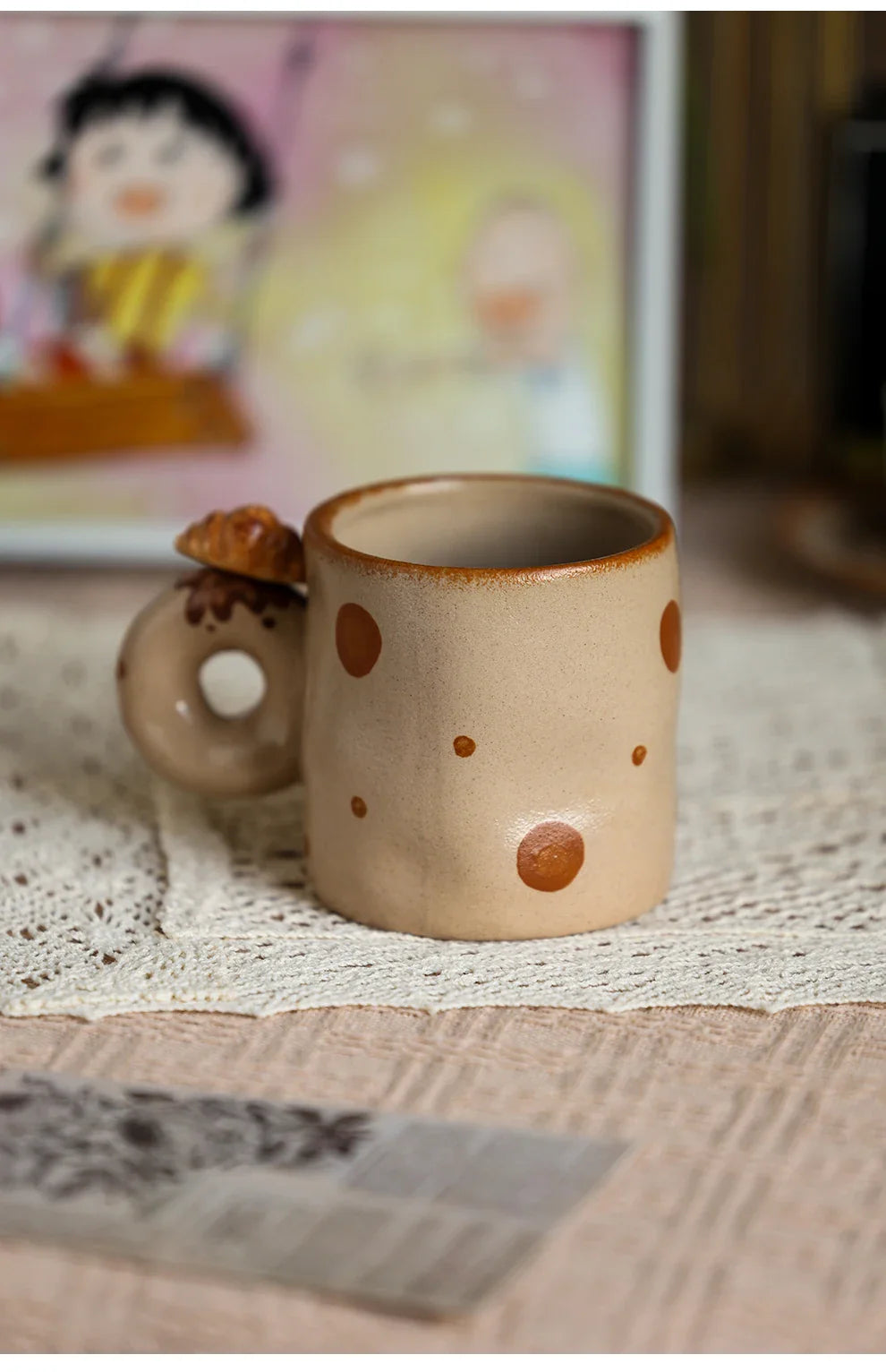 Handmade Retro Ceramic Mugs Set - Elegant Coffee & Tea Cups
