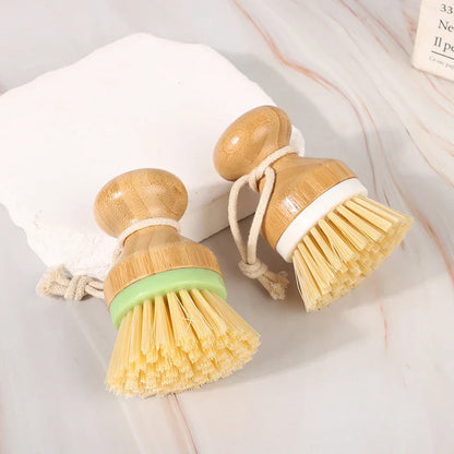 Eco-Friendly Bamboo Cleaning Brush for Effortless Kitchen Care