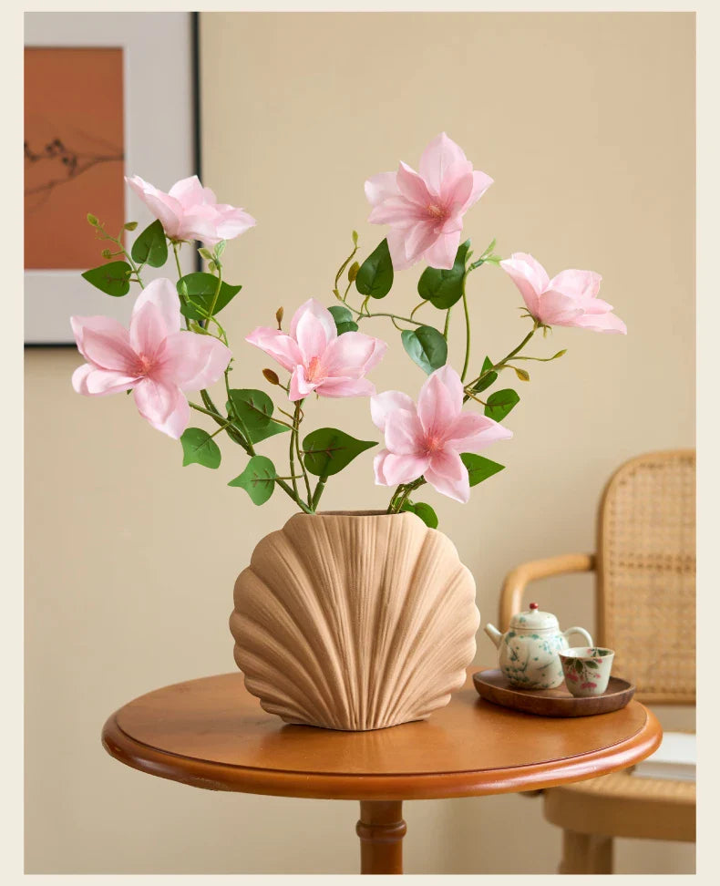Vase à fleurs en céramique fait à la main | Accent de maison côtière