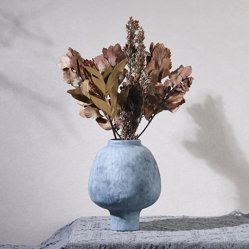 Handmade Ceramic Vase - Artisan Floral Elegance for Home