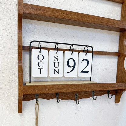 Elegant Wooden Perpetual Calendar for Stylish Organization