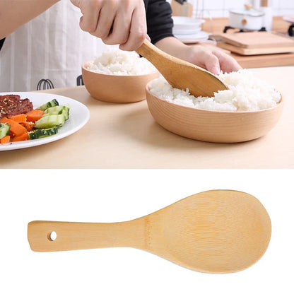 Eco-Friendly Bamboo Rice Spoon for Home Cooks - Stylish & Durable