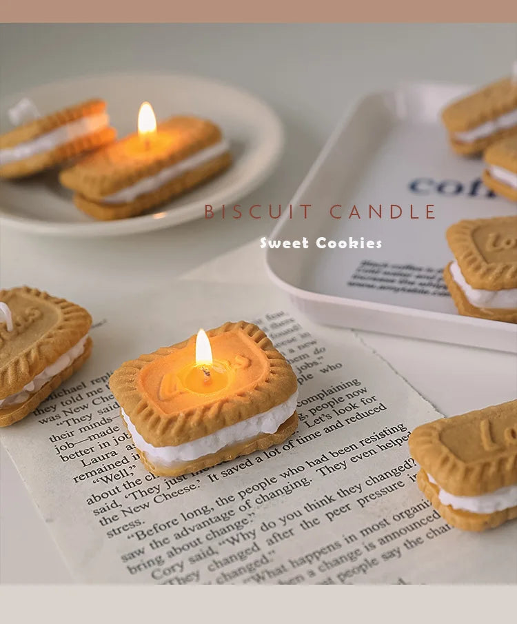 Handmade Biscuit Candle - Cozy Aromatherapy by [Brand Name]