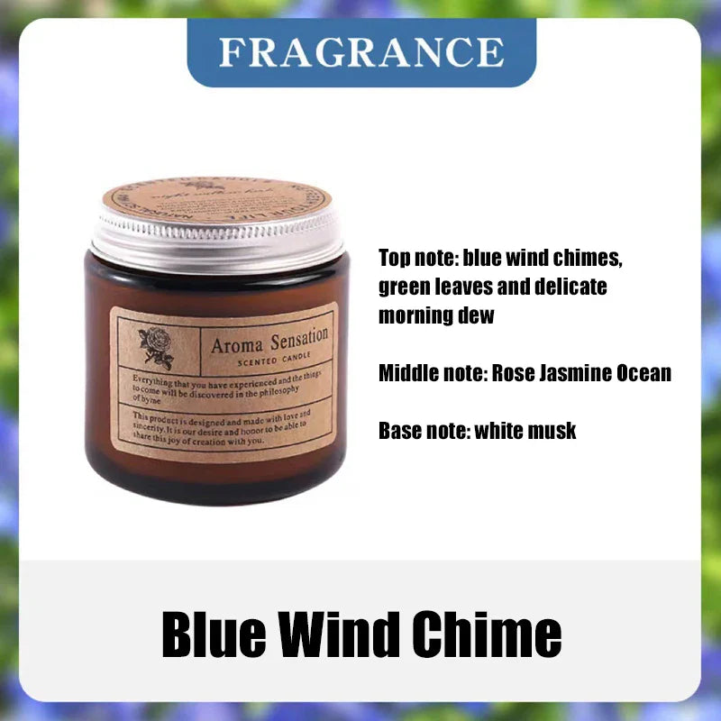 Bougie aromatique en cire de soja sans fumée – Cadeau élégant pour décoration d'intérieur.