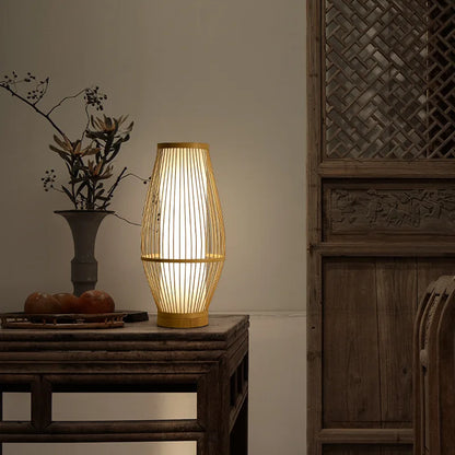 Eco-Friendly Bamboo Table Lamp - Warm Glow for Modern Spaces