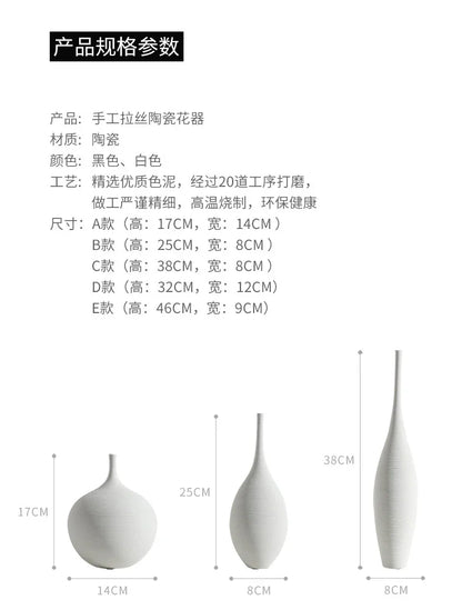 Handmade Ceramic Art Vase - Modern Nordic Luxury Decor