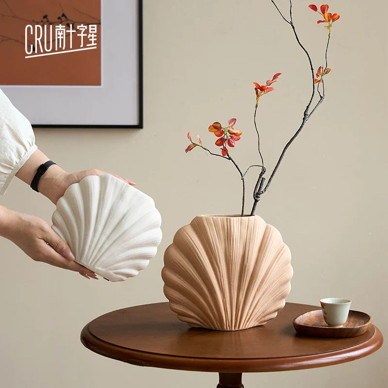 Vase à fleurs en céramique fait à la main | Accent de maison côtière