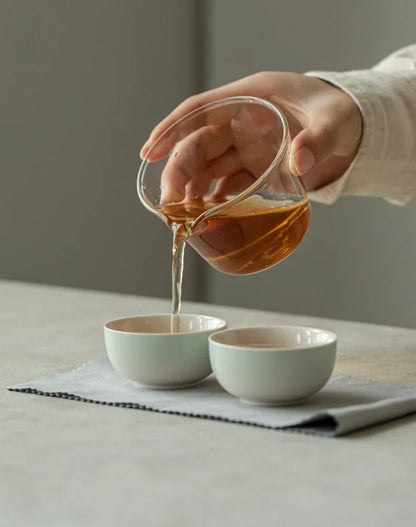 Service à thé rose dégradé élégant pour les connaisseurs | Portable & Élégant