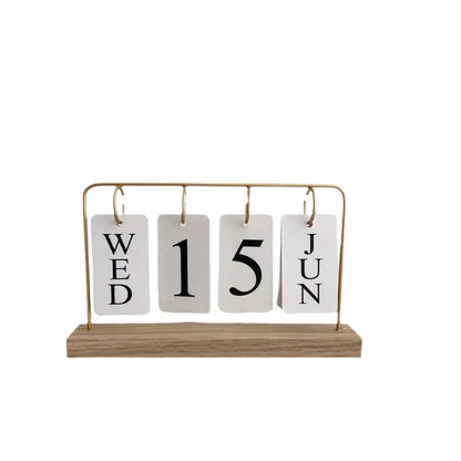 Elegant Wooden Perpetual Calendar for Stylish Organization