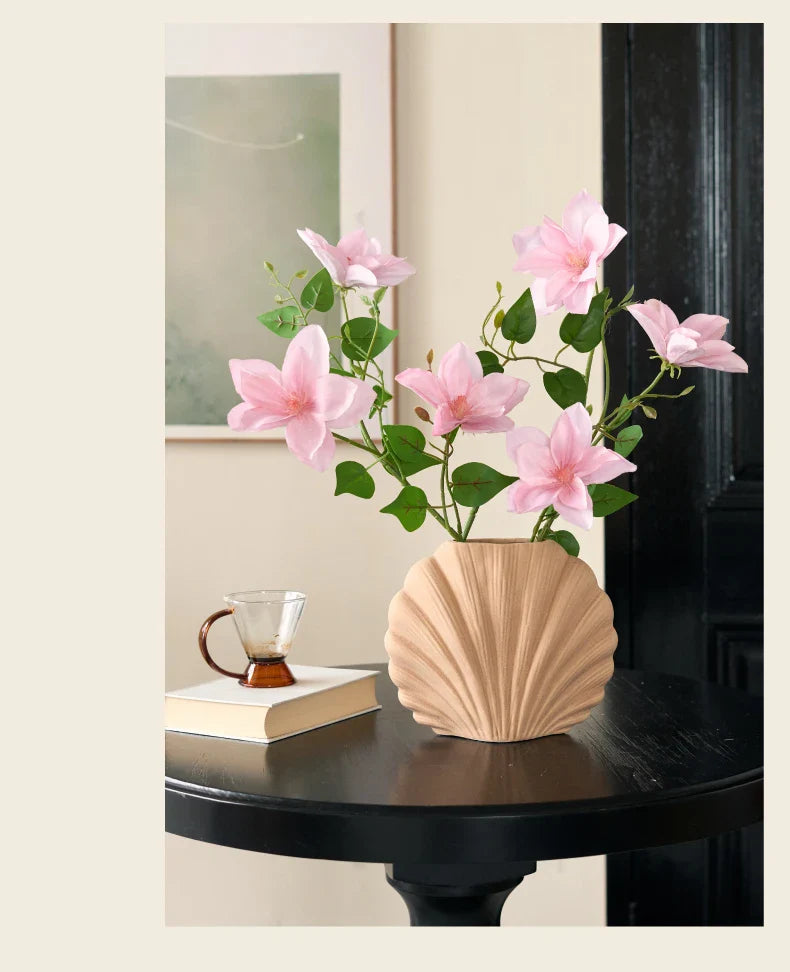 Vase à fleurs en céramique fait à la main | Accent de maison côtière