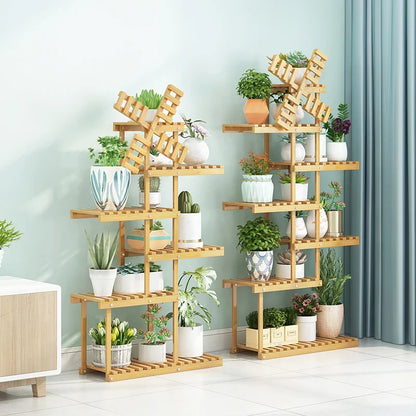 Stylish Balcony Plant Display Rack - Maximize Your Space!