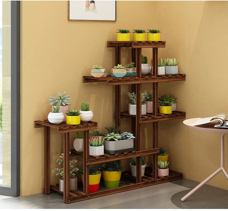 Multi-Layer Balcony Flower Rack - Space-Saving Chic for Plant Lovers